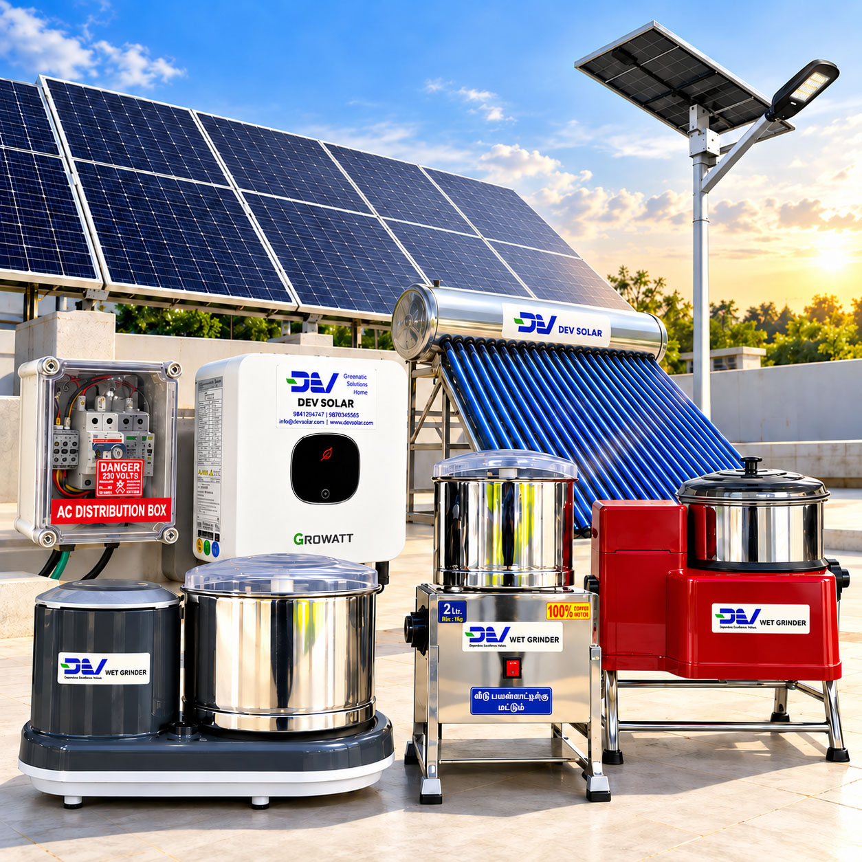 From the Table Top Wet Grinder to Solar Power